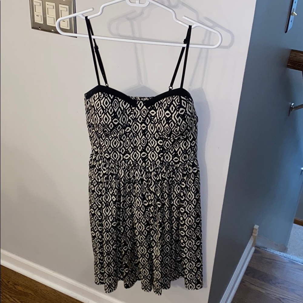 Black and Cream Pattern Dress